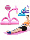 1 set di fasce di resistenza EVA - 4 tubi sovrapponibili con tensione leggera, per allenamento completo del corpo