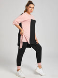 Set taglie forti Alto Basso Blocchi di colore Casual