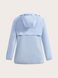 Giacche sportive monocolore con zip con cappuccio