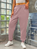 Pantaloni Sportivi Taglie Forti Con Coulisse In Vita Tinta Unita