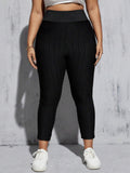 Leggings e pantaloni con vita alta, a vita alta, effetto push-up sui glutei, in tessuto strutturato