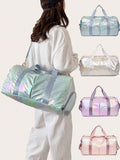 1 pezzo Borsa da yoga, sport e fitness di grande capacità con scomparti impermeabili per asciutto e bagnato, di moda e madreperlacea, multicolore