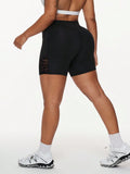Pantaloncini sportivi di taglia grande da donna con coulisse, con design a patchwork e a rami floccati, con tasche, adatti per uso casual quotidiano, corsa, yoga, palestra, primavera/estate