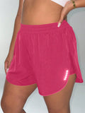 Pantaloncini sportivi casual estivi taglie forti in rete patchwork