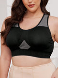 Reggiseno sportivo senza cuciture, assorbente degli urti, traspirante, con design senza schienale