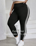 Leggings da donna con taglio slim, in tinta unita