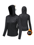 Giacca sportiva casual da donna per l'autunno e l'inverno, con cappuccio e fodera in pile spessa