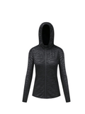 Giacca sportiva casual da donna per l'autunno e l'inverno, con cappuccio e fodera in pile spessa